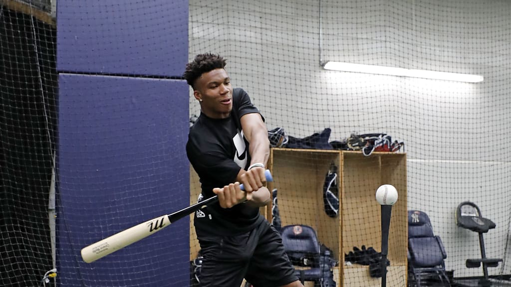 NBA MVP Giannis Antetokounmpo at Yankee Stadium