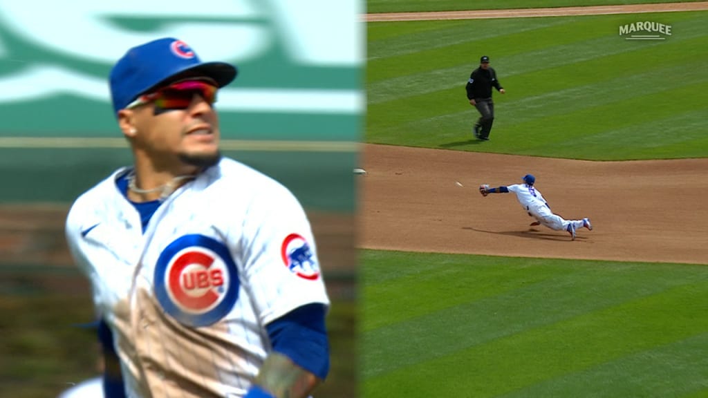 Javier Báez turns outstanding double play