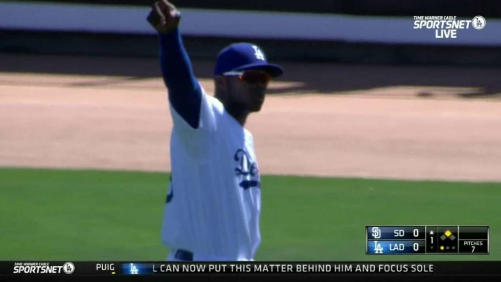 Yasiel Puig's arm is so powerful, it probably titled Earth's axis