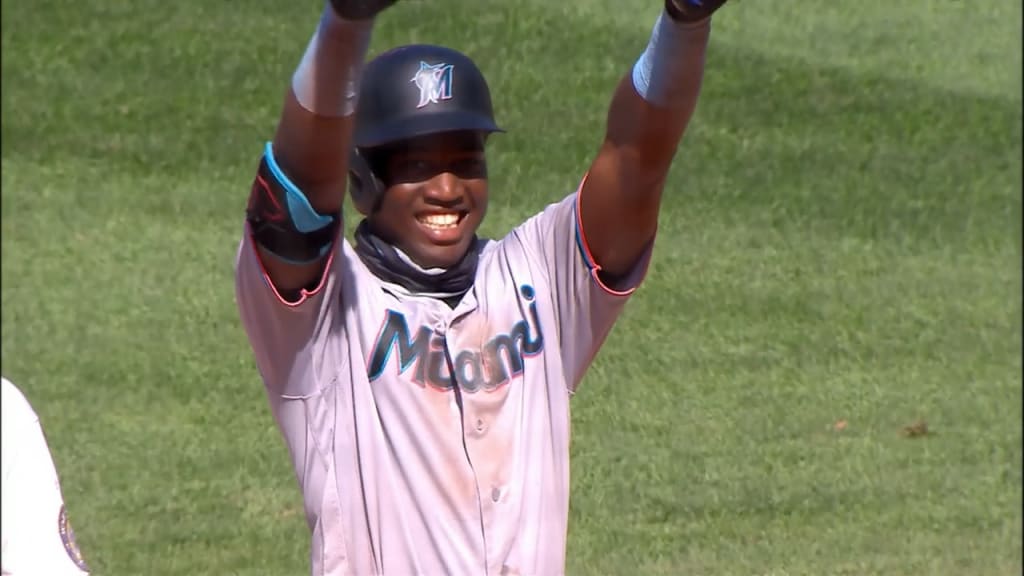 Why haven't Marlins sent Lewis Brinson down to minor leagues