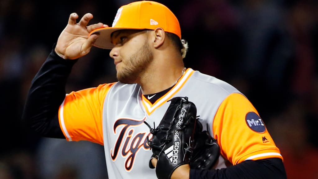 Tigers reliever Joe Jimenez had a 1.44 ERA in 26 appearances for Triple-A Toledo this season but has struggled in the Majors. (AP)