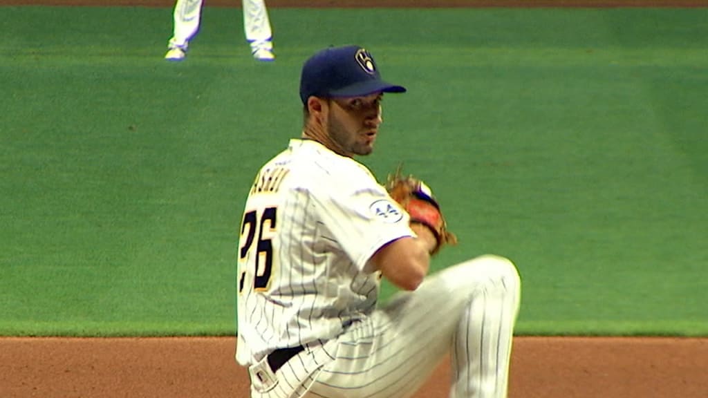 San Diego Padres' Joe Musgrove takes the field in a San Diego State basketball  jersey during warmups before a baseball game against the Colorado Rockies  in San Diego, Friday, March 31, 2023. (