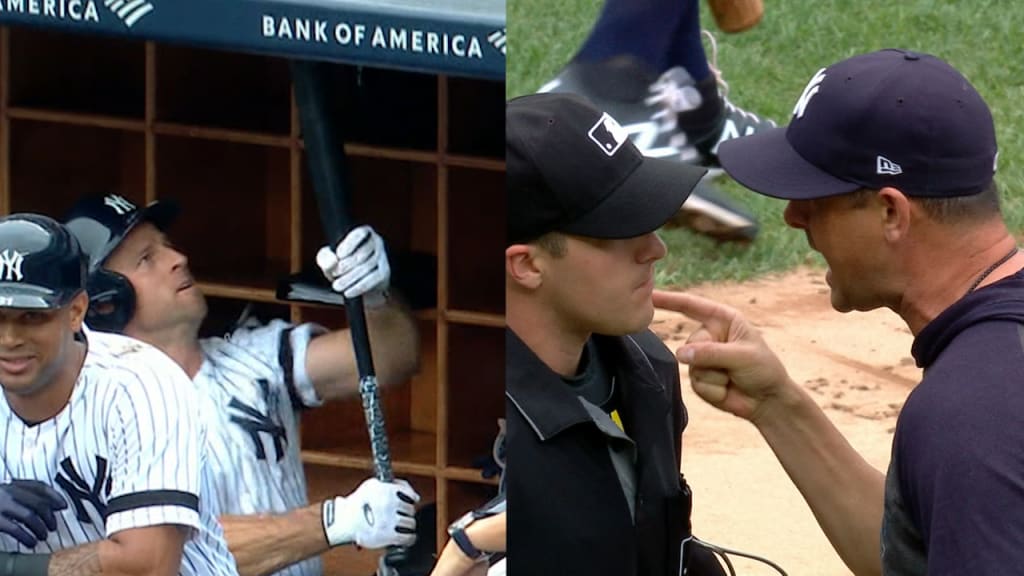 Is Brett Gardner allowed to bang his bat on the Yankees' dugout