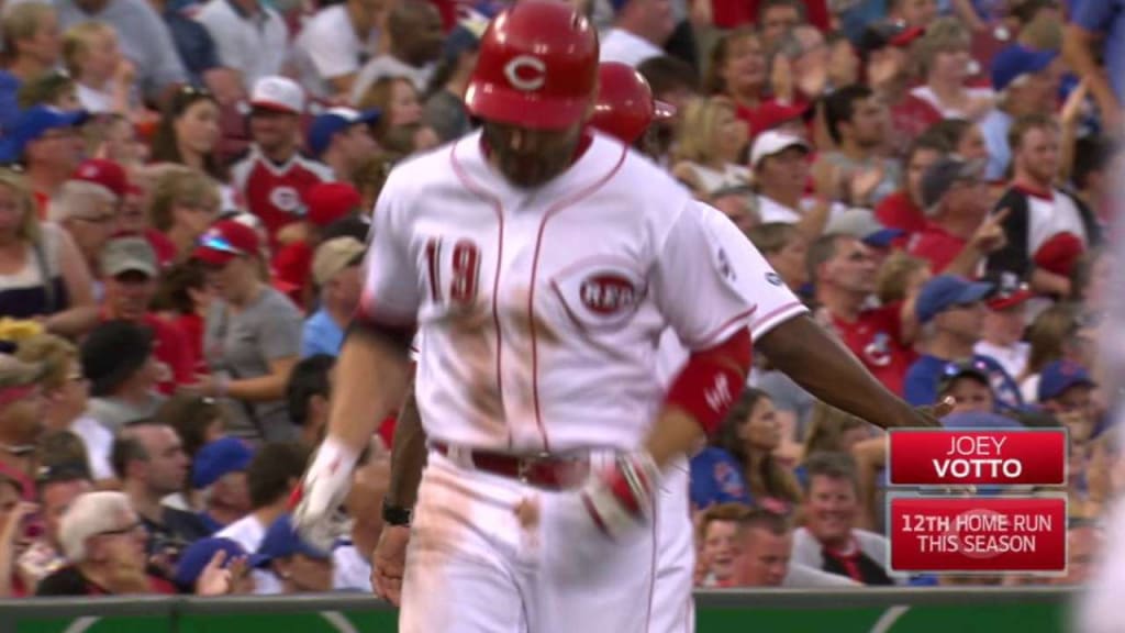 Joey Votto Game-Used Home White Jersey from Walk-Off Home Run vs. Cardinals  on June