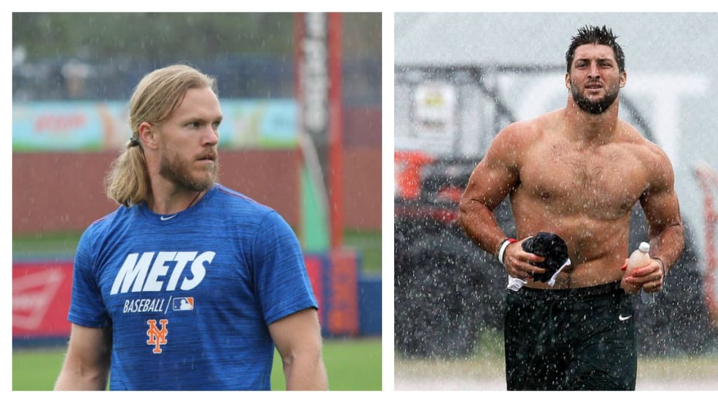 Which Met looked better during his rain-soaked workout: Noah