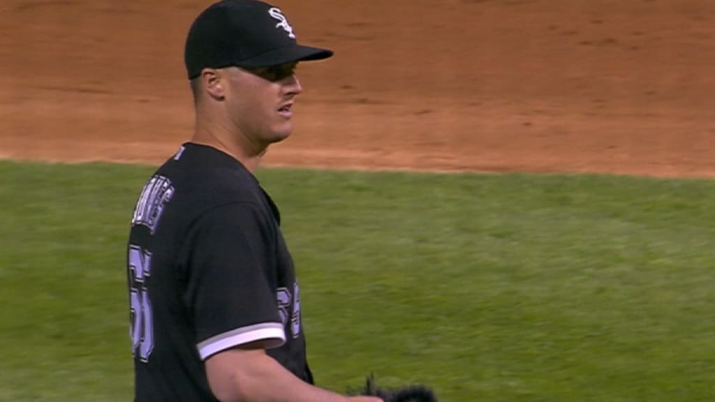 Nate Jones shows off power arm