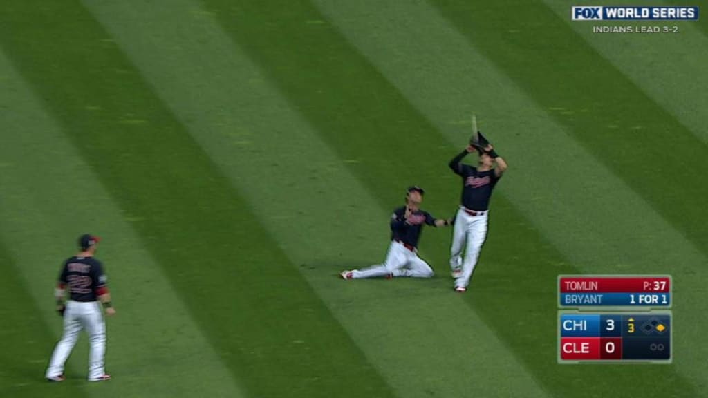 Tyler Naquin,CLE //Nov 1,2016 World Series Game 6 v CHC