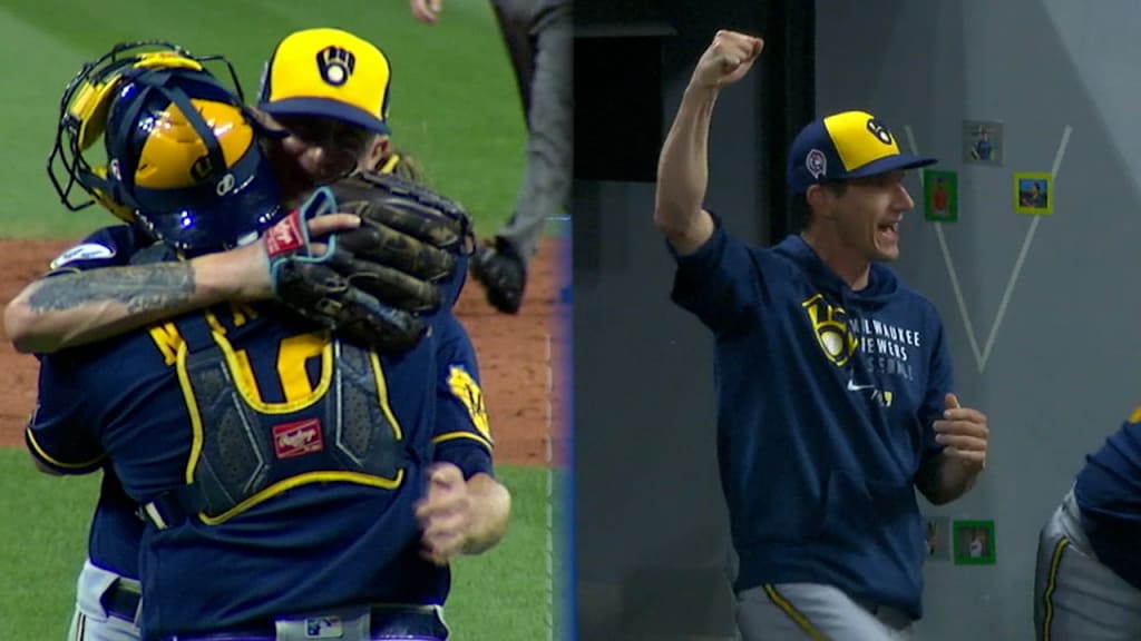 Burnes, Hader combine for no-no