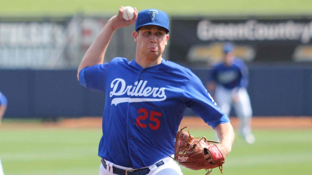 Brock Stewart, shown here pitching for Double-A Tulsa, could be an option to pitch for the Dodgers on Wednesday night in Milwaukee.