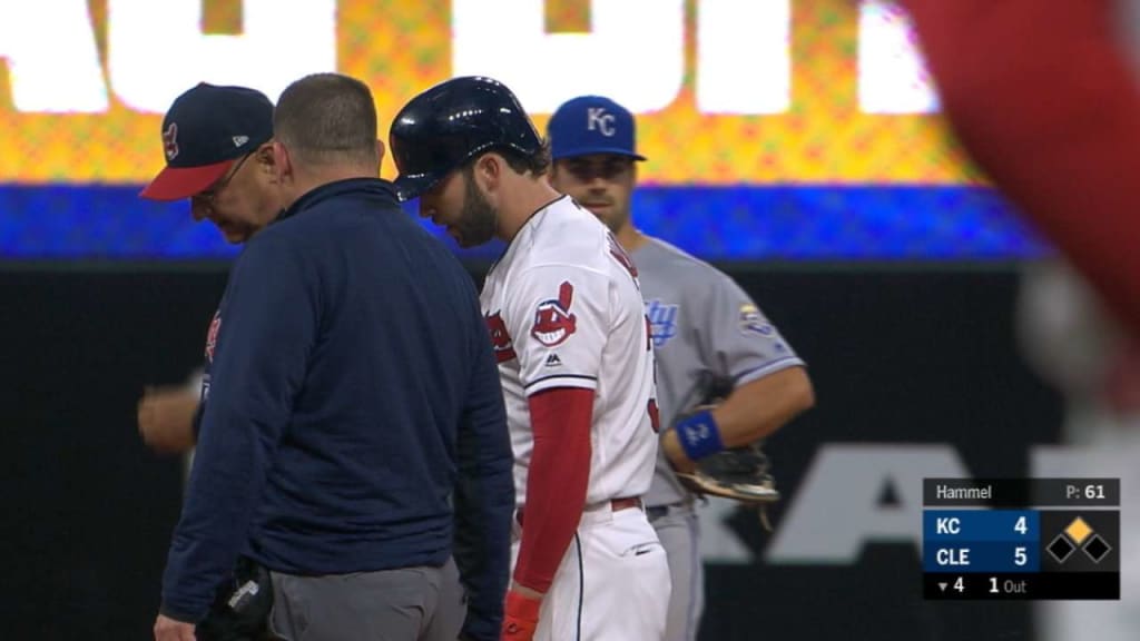 Naquin doubles, later exits game