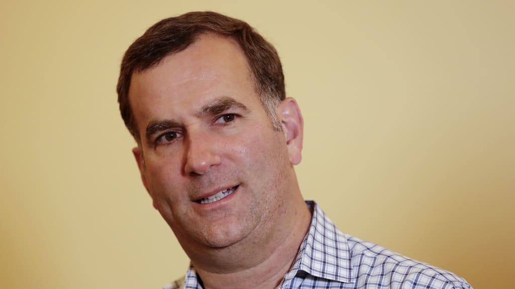 Chicago White Sox general manager Rick Hahn speaks to reporters during the Major League Baseball General Manager Meetings Wednesday, Nov. 7, 2018, in Carlsbad, Calif. (AP Photo/Gregory Bull)
