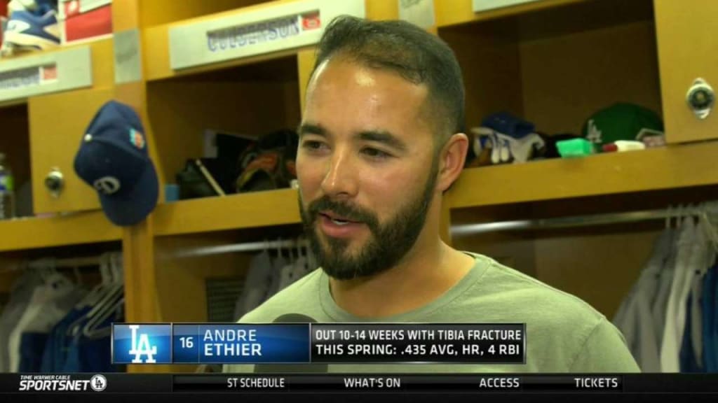 Andre Ethier will miss up to three months with fractured right tibia