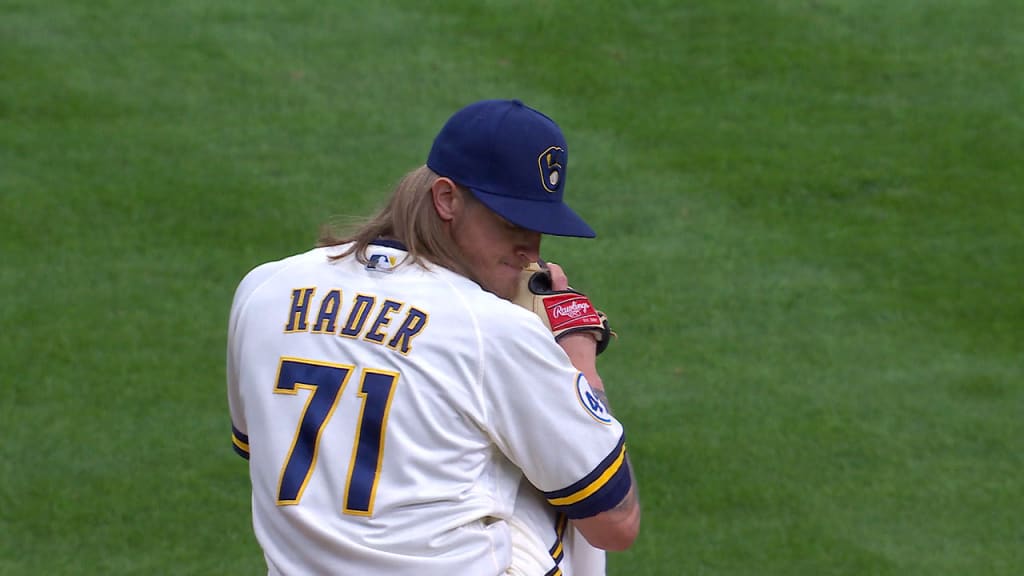 Josh Hader strikes out the side