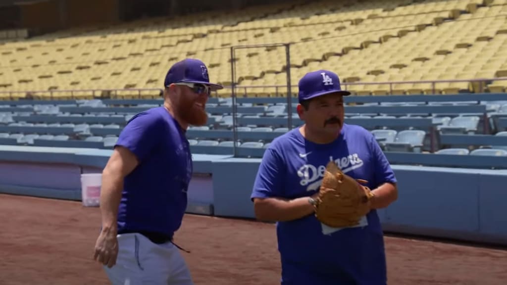 Justin Turner and Guillermo Rodriguez at Dodger Stadium