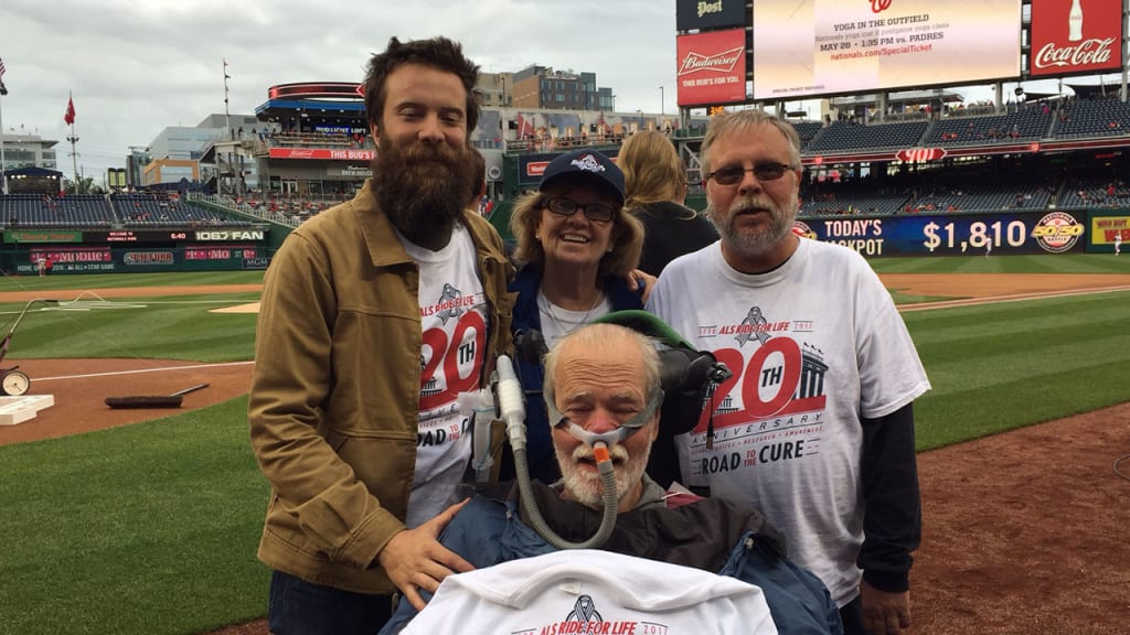 Chris Pendergast (center) traveled from New York to D.C. in 10 days, riding in his electric wheelchair. (Jamal Collier)