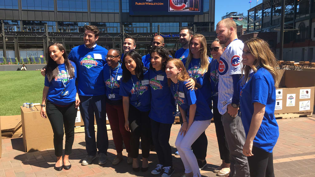 Some of the Cubs' associates posing for a photo during packaging. (Scott Chasen)