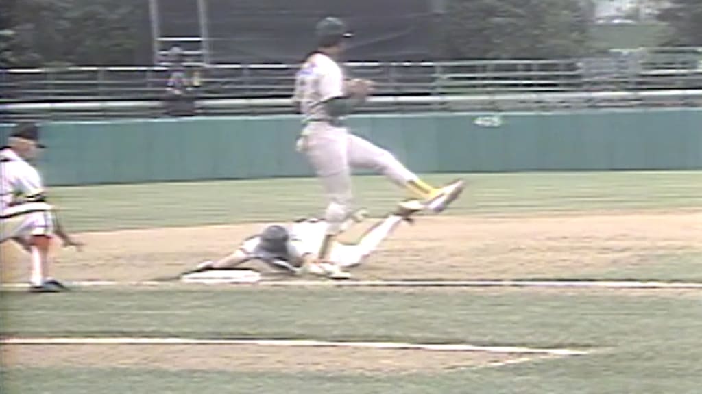 Birds on the field interrupt Alan Trammell on defense 