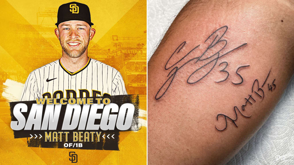 Matt Beaty talks Dodgers fan tattoo after trade