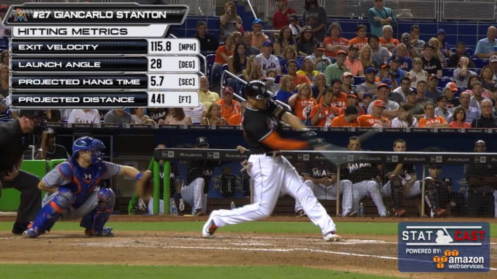 Giancarlo Stanton hit a homer off the scoreboard and Dontrelle