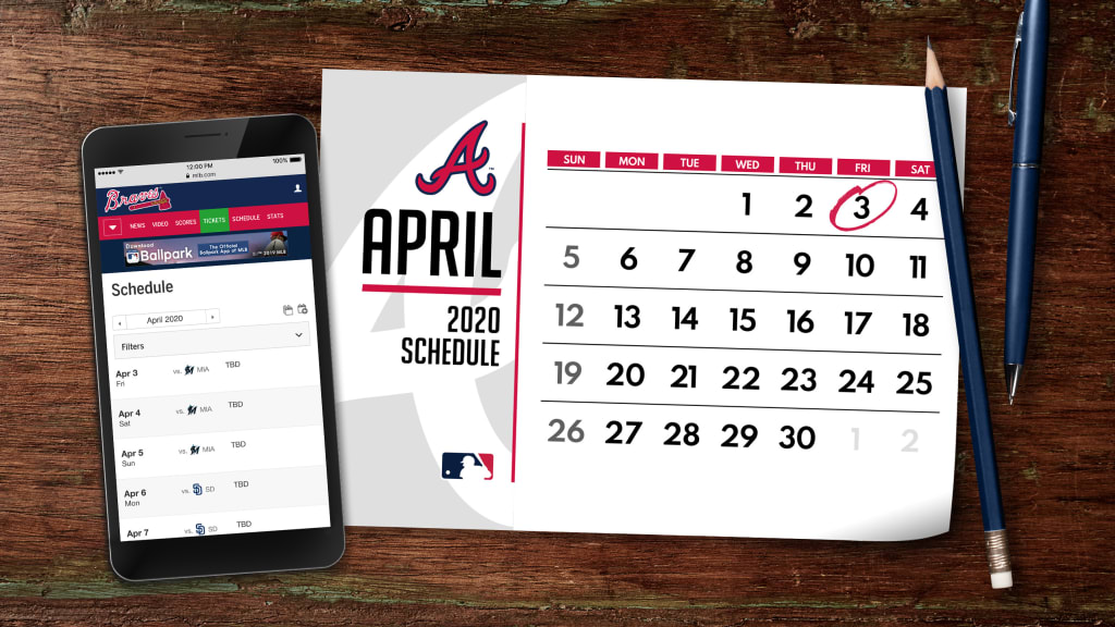 Printable 2020 Atlanta Braves Schedule