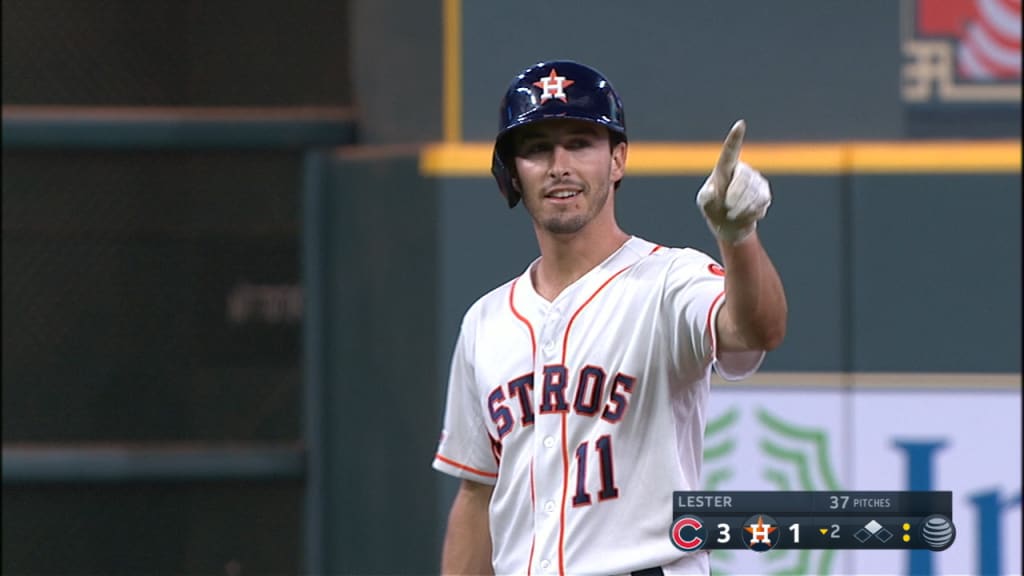 Stubbs' 1st career hit