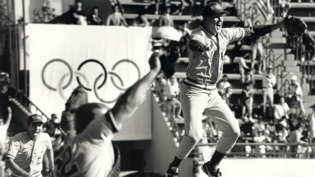 On Sept. 28, 1988, Jim Abbott pitched a complete game to clinch the United States' first-ever championship in the Olympic tournament. The pitcher says, 'It was one of the happiest moments in all of our lives." (USA Baseball)