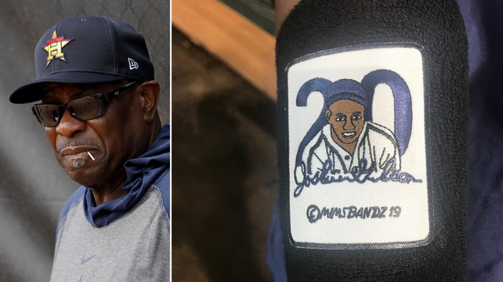 Houston Astros manager Dusty Baker and his wristbands as works of art