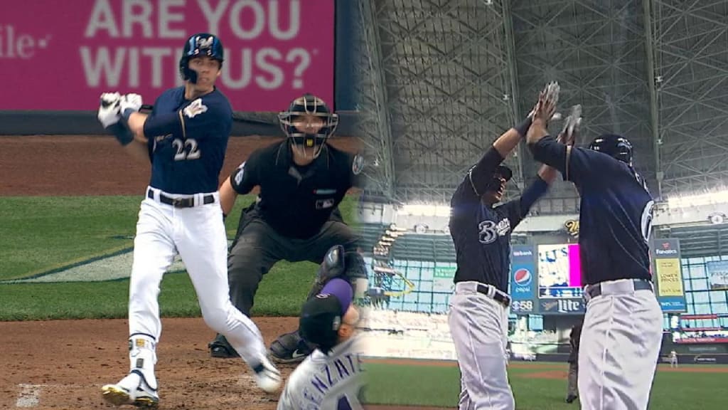Yelich's 2-run HR opens scoring
