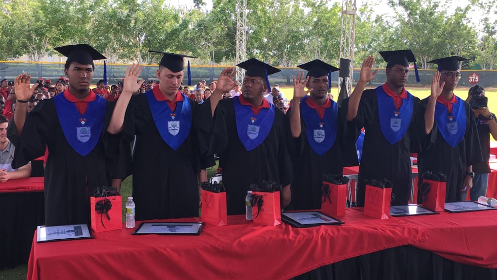 Six D-backs prospects graduate during a ceremony on Saturday morning in the Dominican Republic. (D-backs)