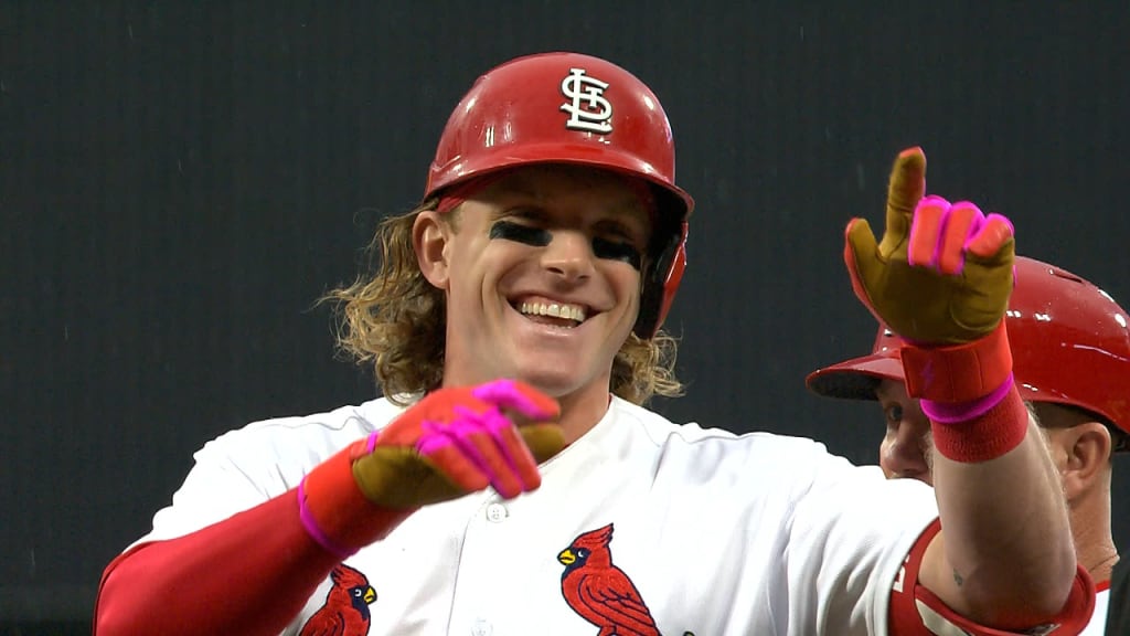 This is a 2022 photo of Harrison Bader of the St. Louis Cardinals