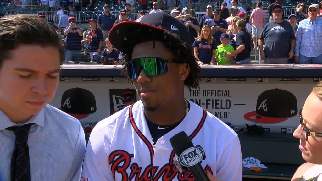 Ronald Acuna Jr. Atlanta Braves Majestic Youth Player Name