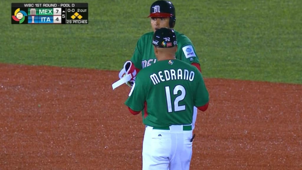 2017 World Baseball Classic: Round 1 - Roberto Osuna #18 Mexico Game-Used  Green Road Jersey - Used during Mexico at Italy Game - 3/9/17