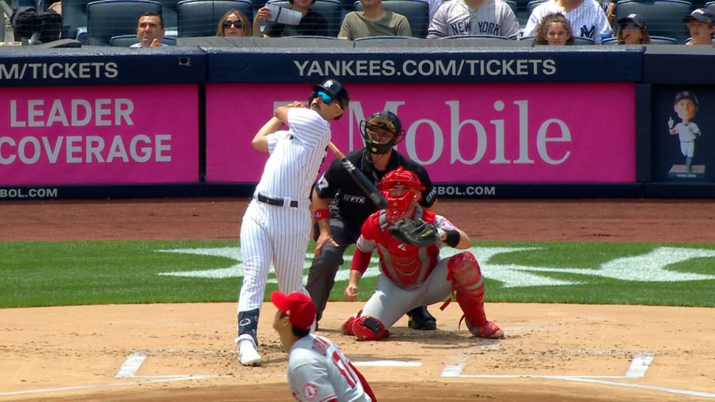 Yankees third string catcher KYLE HIGASHIOKA homers into the
