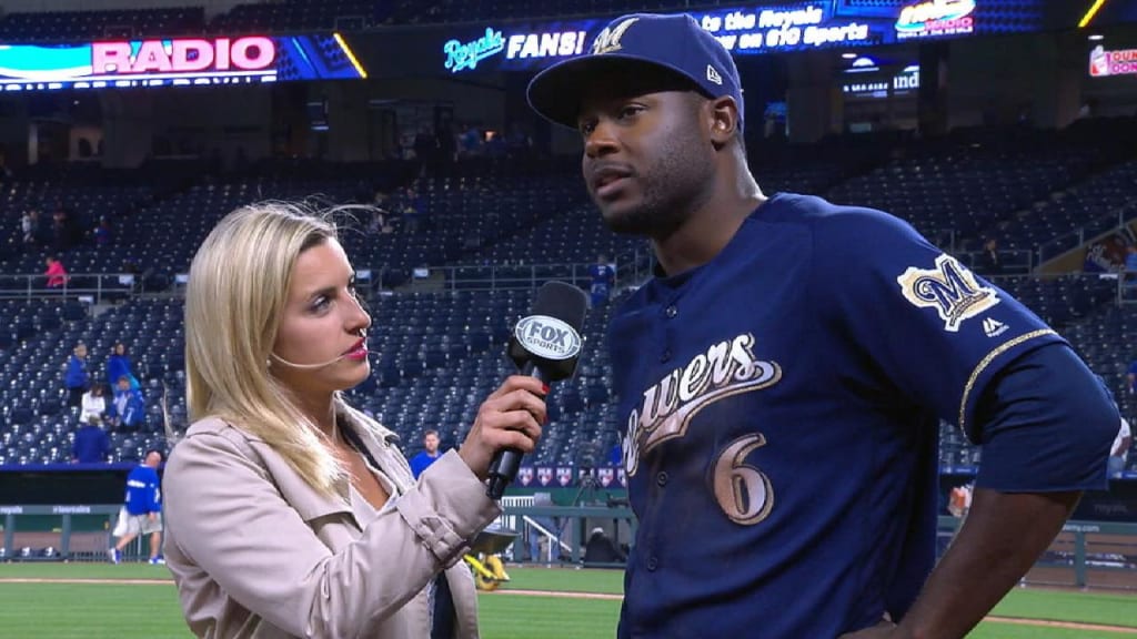 Brewers' Lorenzo Cain receives standing ovation from Royals fans