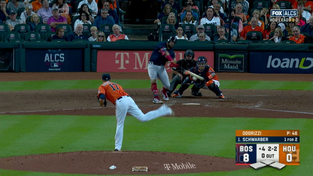 Jake Odorizzi fans Schwarber