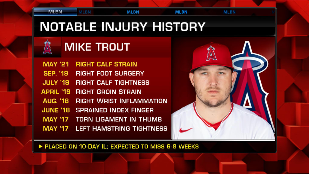Mike Trout placed on injured list