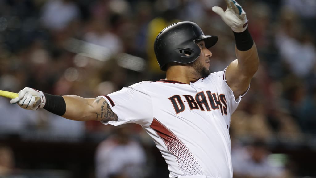 Arizona Diamondbacks David Peralta in the first inning during a baseball game against the San Diego Padres, Monday, Sept. 3, 2018, in Phoenix. (AP Photo/Rick Scuteri)