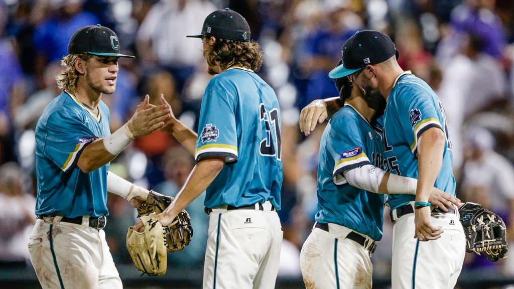Coastal Carolina will look to clinch its first College World Series title beginning on Monday against Arizona. (AP)