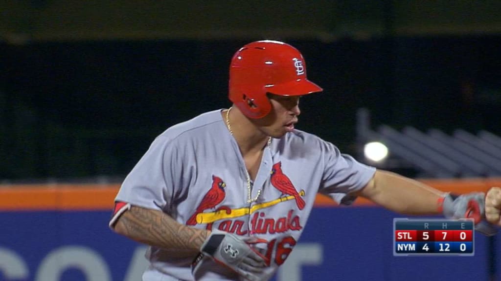 Oct 19, 2006; New York, NY, USA; YADIER MOLINA jumps into ADAM WAINWRIGHT's  arms after Game 7 of the NLCS against the New York Mets at Shea Stadium on  Thursday, October 19