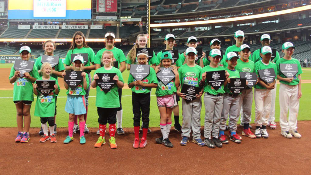 The Pitch, Hit and Run contest made its first stop of the season at Minute Maid Park Sunday. (Astros Twitter)