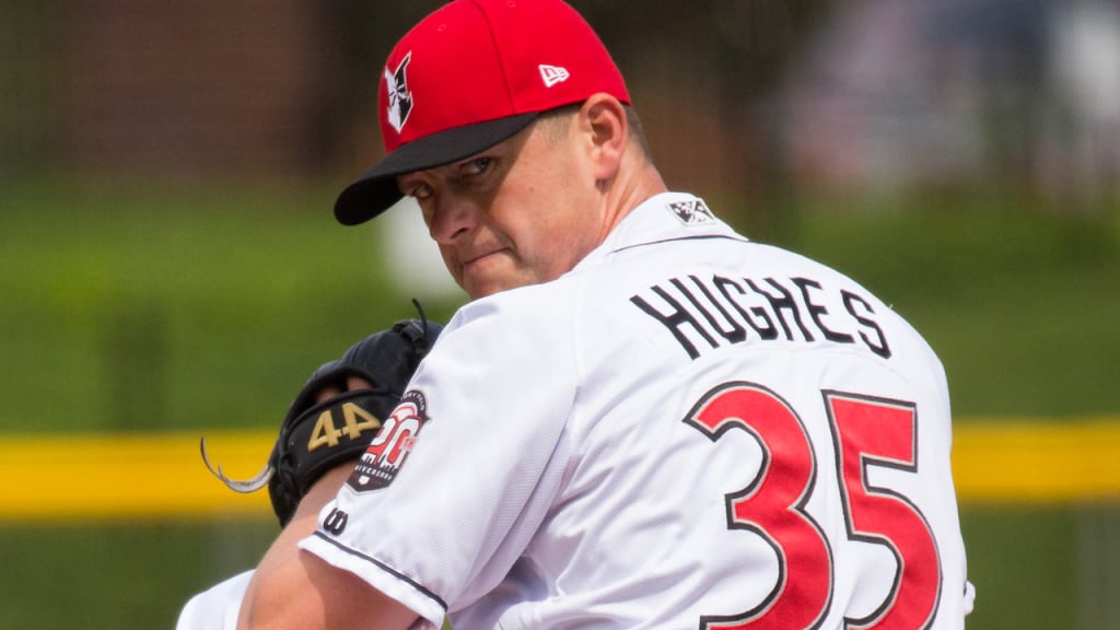 Jared Hughes delivers a pitch for Triple-A Indianapolis on Wednesday. (Adam Pintar/Pirates)