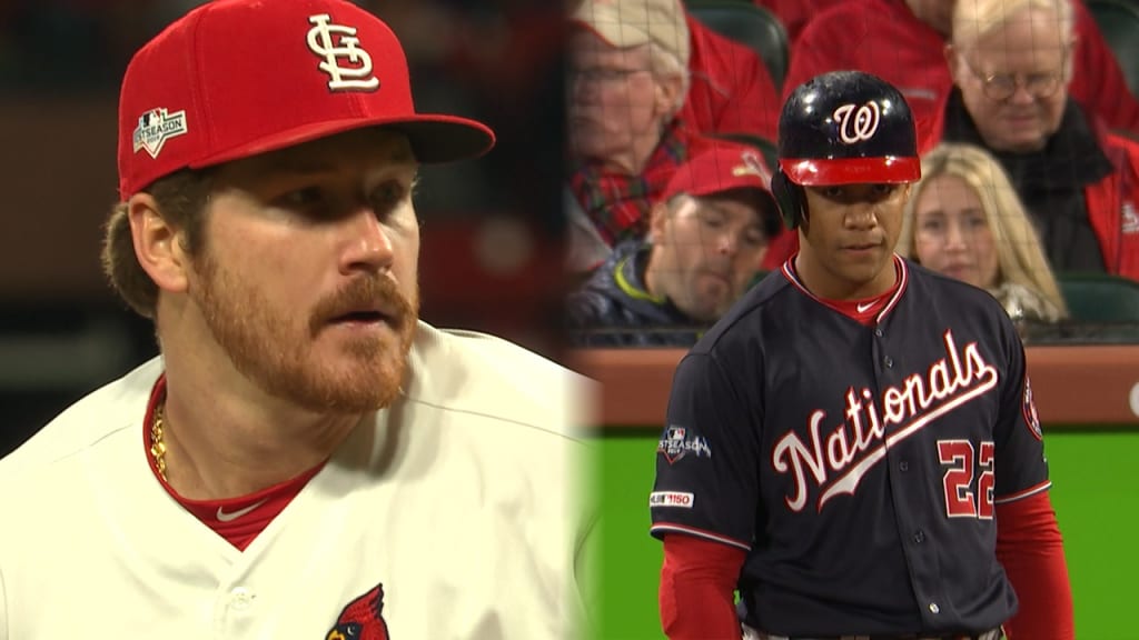 Nationals' Juan Soto, Cardinals' Miles Mikolas have tense at-bat in NLCS  Game 1 