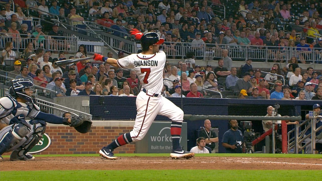 Swanson's 2-run jack to left