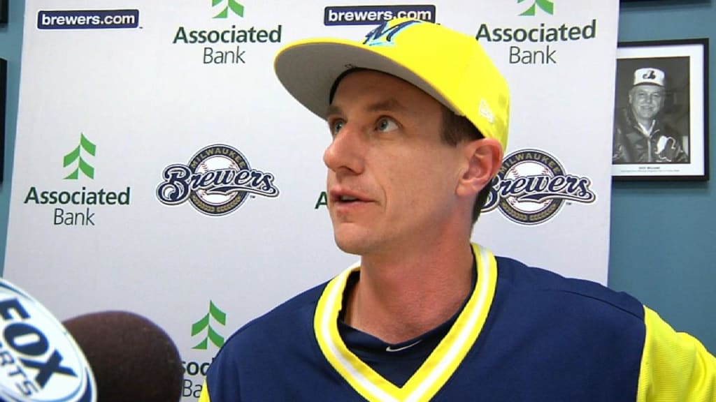 Milwaukee Brewers Manager Craig Counsell aka The Chicken looks