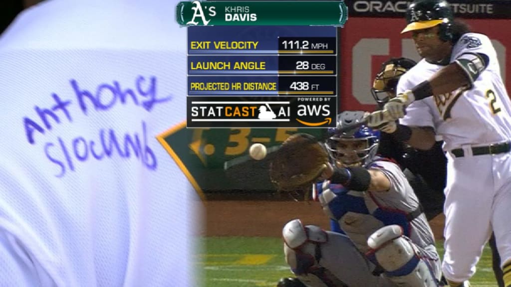 Khris Davis has Make-A-Wish kid sign jersey, homers while wearing it