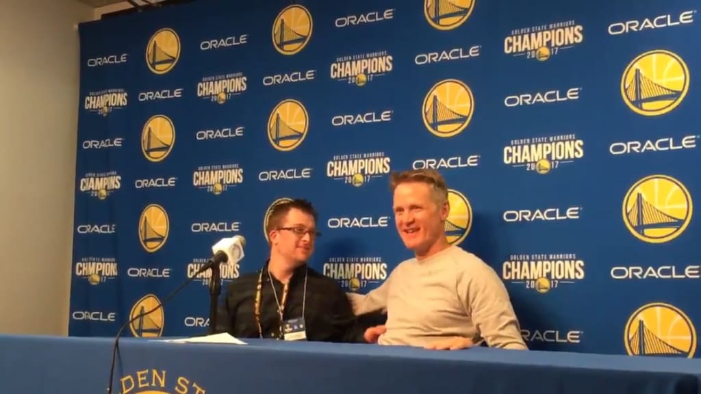 Joc Pederson's brother, Champ, helped Warriors coach Steve Kerr with his  pregame media session