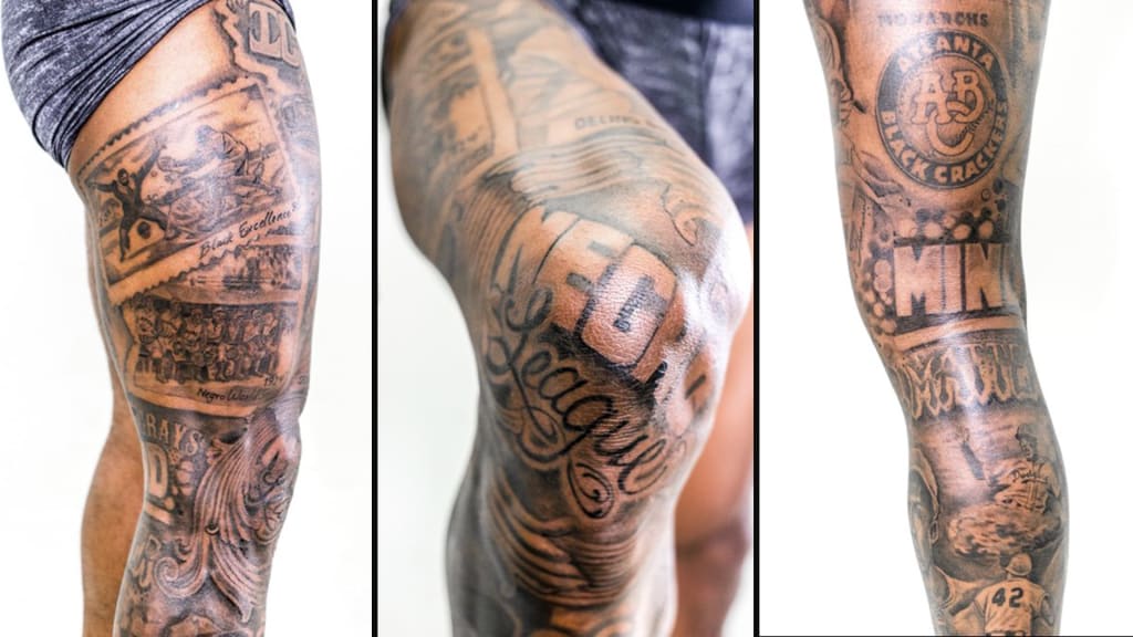 Delino Deshields Tattoos Honor Negro Leagues