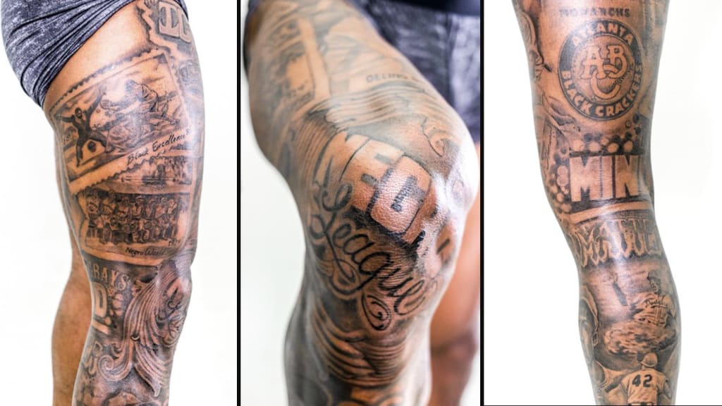 Colorado Rockies starting pitcher Kyle Freeland with his new tattoo News  Photo  Getty Images
