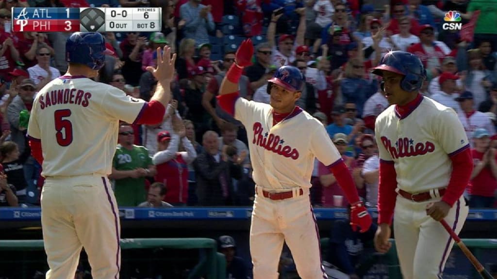 Phillies hit 3 straight homers, beat Braves 5-2 for sweep