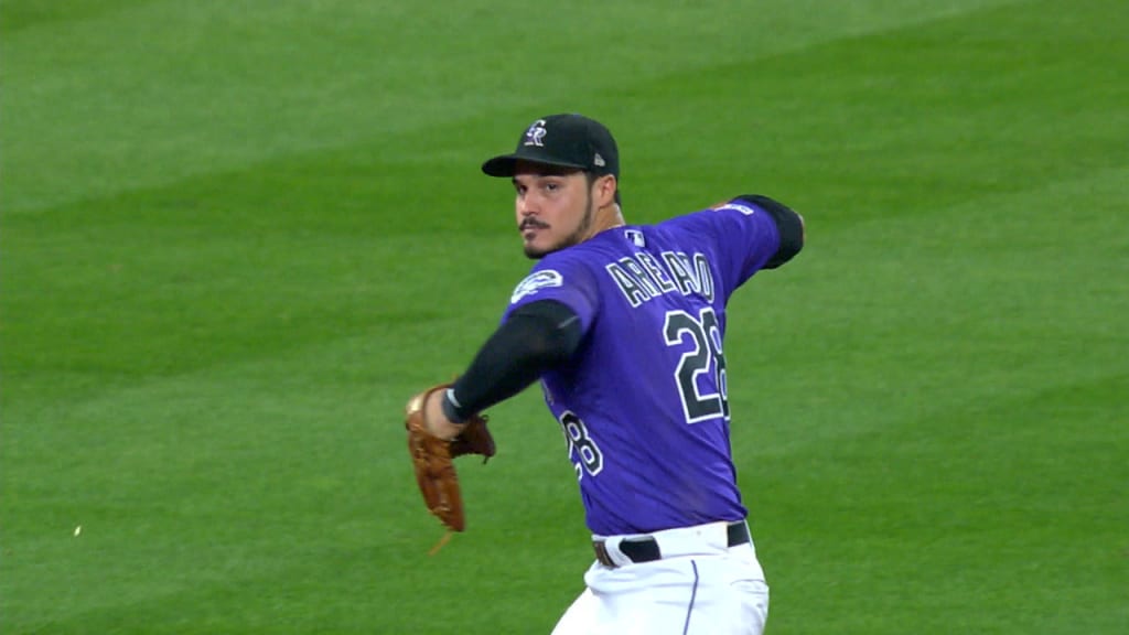 Milwaukee, WI, USA. 03rd Apr, 2017. Colorado Rockies center fielder Charlie  Blackmon #19 in action during the Major League Baseball game between the  Milwaukee Brewers and the Colorado Rockies on opening day